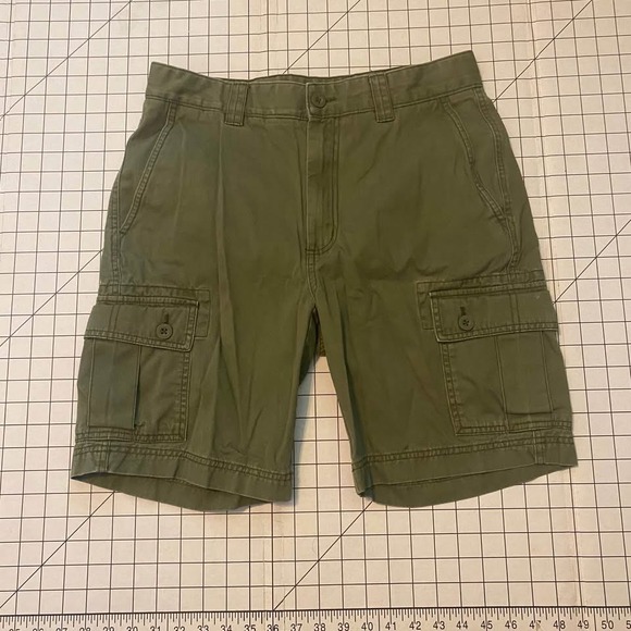 Roundtree & Yorke Other - Mens Cargo Shorts 32 Olive Green Cotton Utility Casual RN 58909